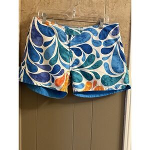 Crazy Shirt Shorts Blue/White Water Drops Pattern Juniors Size 13‎